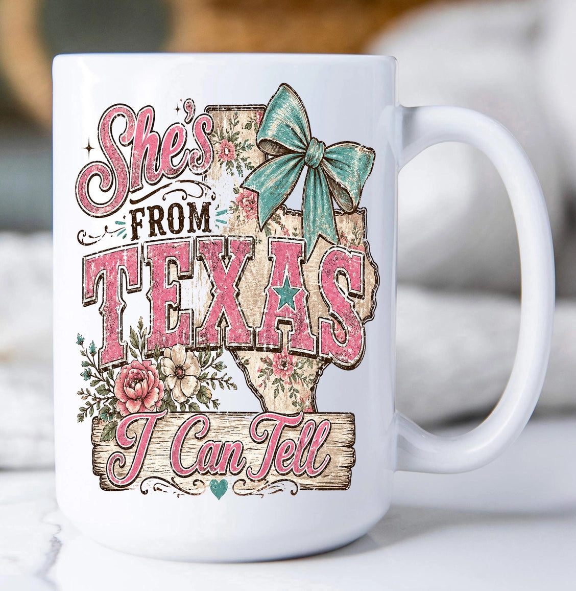She's From Texas I Can Tell Coffee Mug, 15 oz.