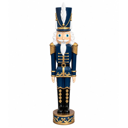 37 Inch Blue and Gold Christmas Nutcracker— Haute Decor - NY Gift Boutique