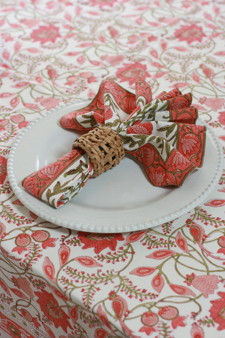 Red Pomegranate - Fabric Napkins Set of 4