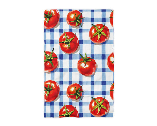 Tomato Garden Waffle Weave Tea Towel