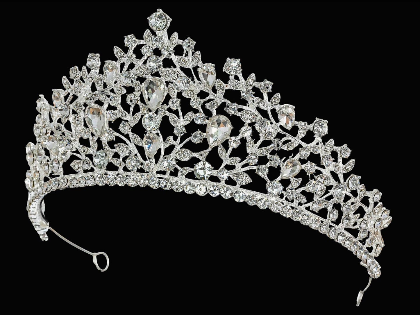 Grand Crystal Bridal Crown - Silver - NY Gift Boutique