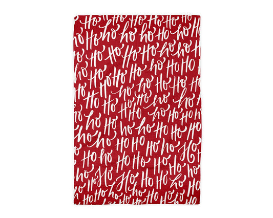 Ho Ho Ho Script Waffle Weave Tea Towel