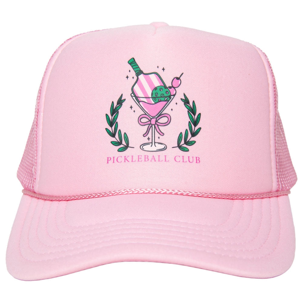 Pickleball Club Martini Foam Trucker Cap