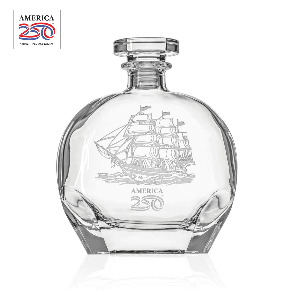 America250™ Tall Ship 23oz Decanter - NY Gift Boutique