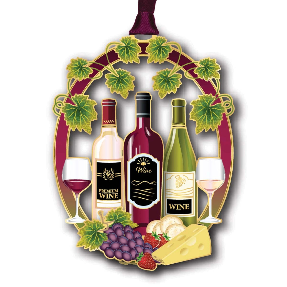 Winery Brass Ornament