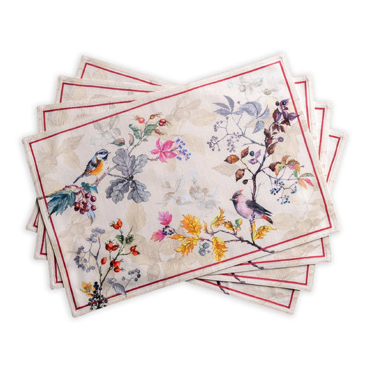 Equinoxe - Beige - Placemats 100% Cotton 13" X 19" - Set of 4