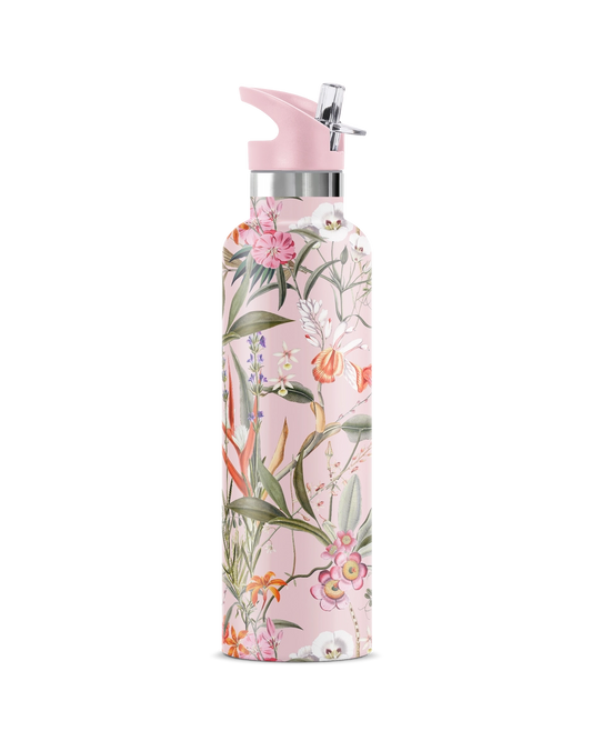 Les Pritemps Spring Floral 25 oz Insulated Water Bottle
