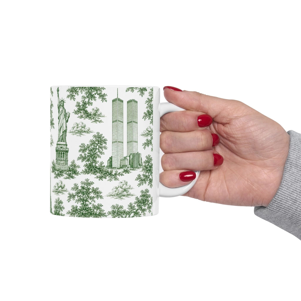 Manhattan Toile De Jouy Chinoiserie Ceramic Mug