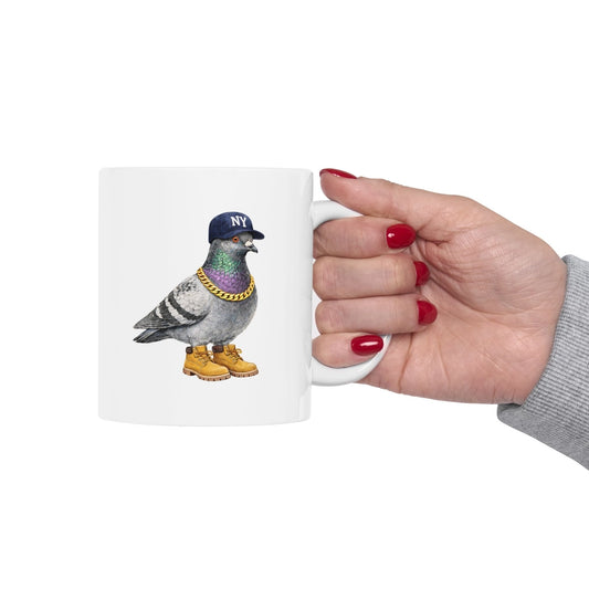 Bronx NY Pigeon Ceramic Coffee Mug