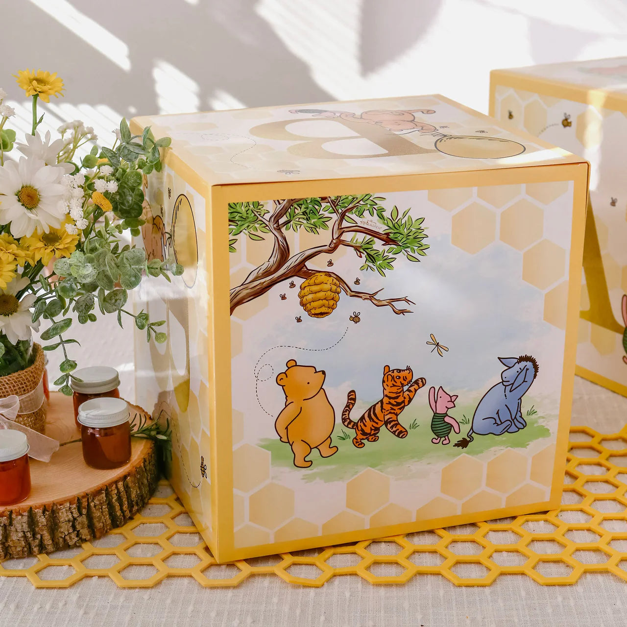 Honey Bear Baby Block Boxes
