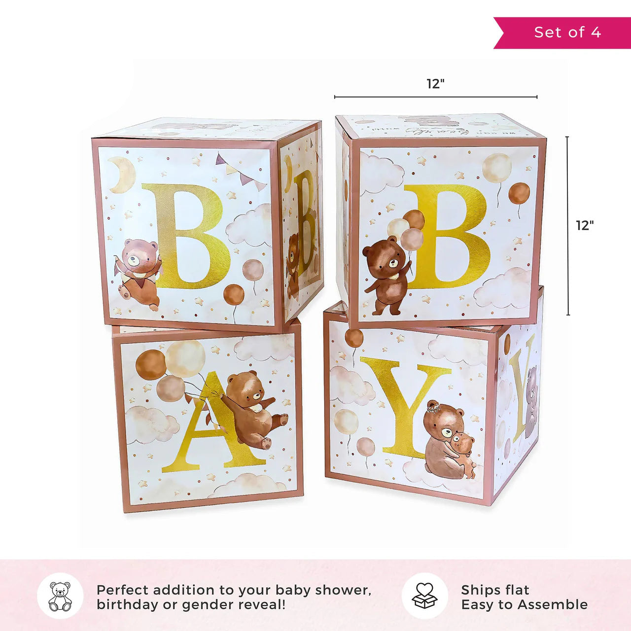 We Can Bearly Wait Baby Block Boxes