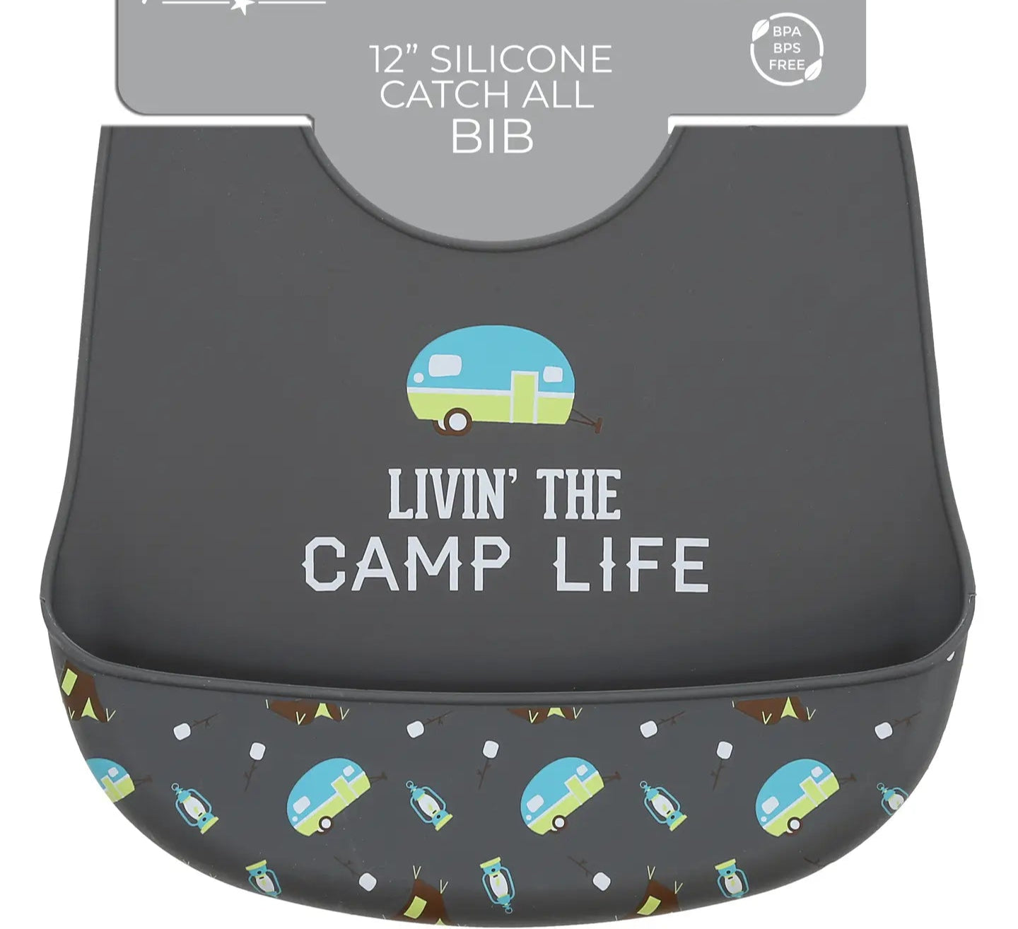 Camp Life - 12" Silicone Catch All Bib