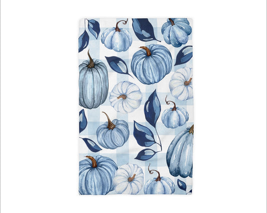 Plaid Pumpkin Chinoiserie Waffle Weave Tea Towel