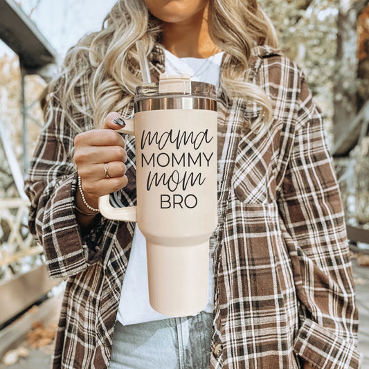 Mama/Bro 40oz Tumbler with Handle