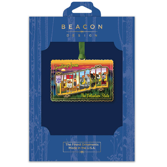 Tennessee Vintage Postcard Brass Ornament - NY Gift Boutique