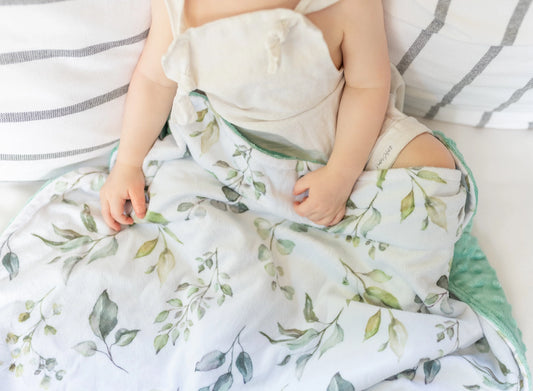 Eucalyptus Greenery - Minky Blanket