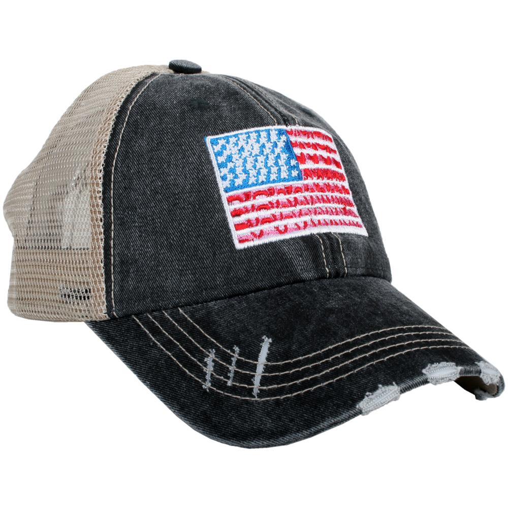 American Flag Women's Trucker Hat