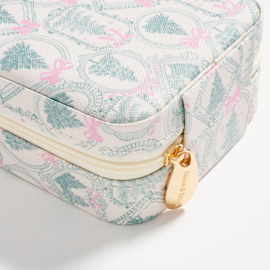 Christmas Tree Travel Jewelry Box with Mirror