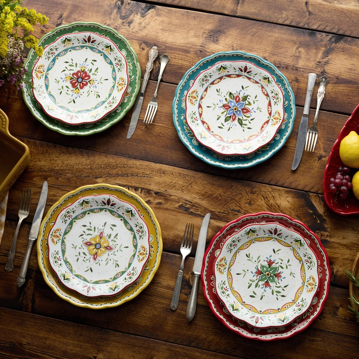Provence Salad Plate 9in 4 Asst. set of 12