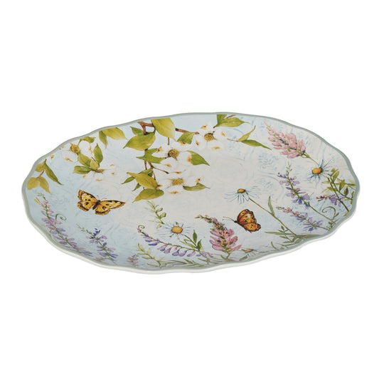 Easter Meadow Oval Platter 14in X 10.5in