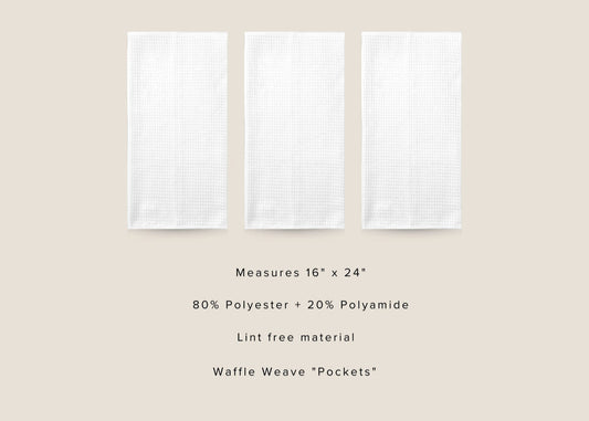 Custom Small Town Christmas Waffle Weave Tea Towel