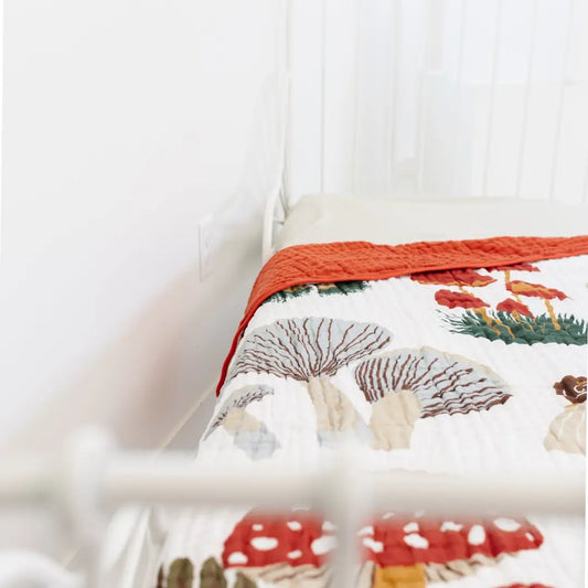 Clementine Kids Large Mushroom Throw Blanket