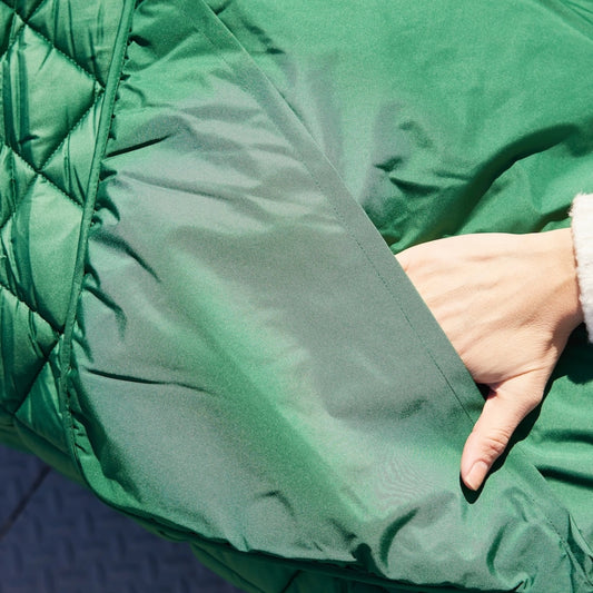 Grey Waterproof Quilted Puffer Blanket