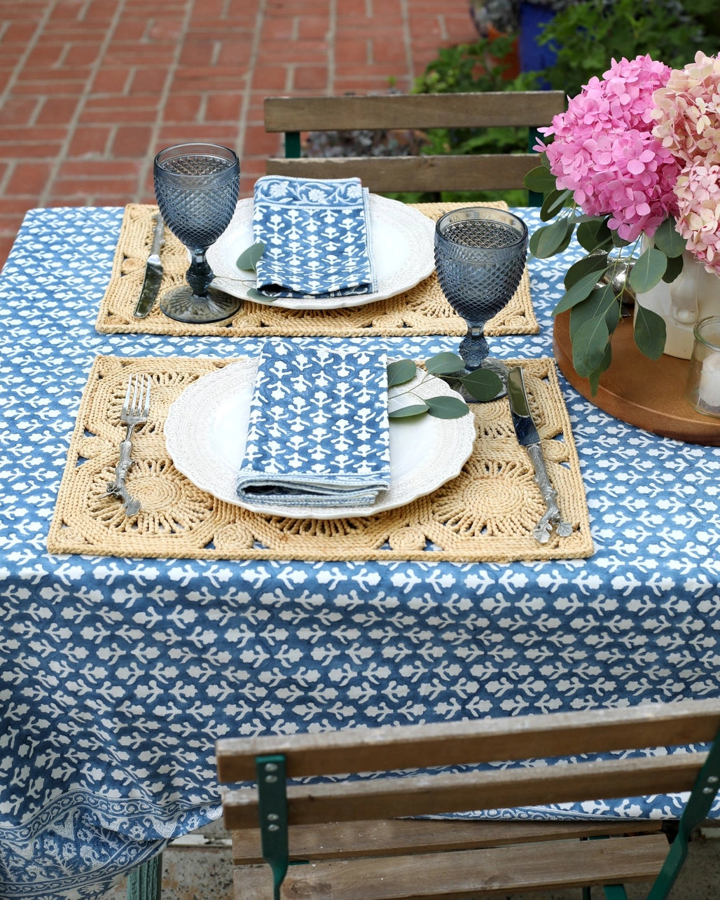 Charlotte Indigo - Fabric Napkins Set of 4