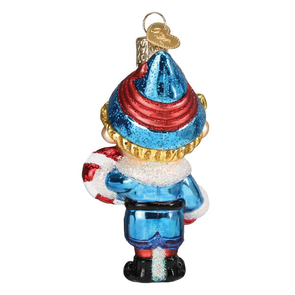 Hermey the Elf Glass Christmas Ornament