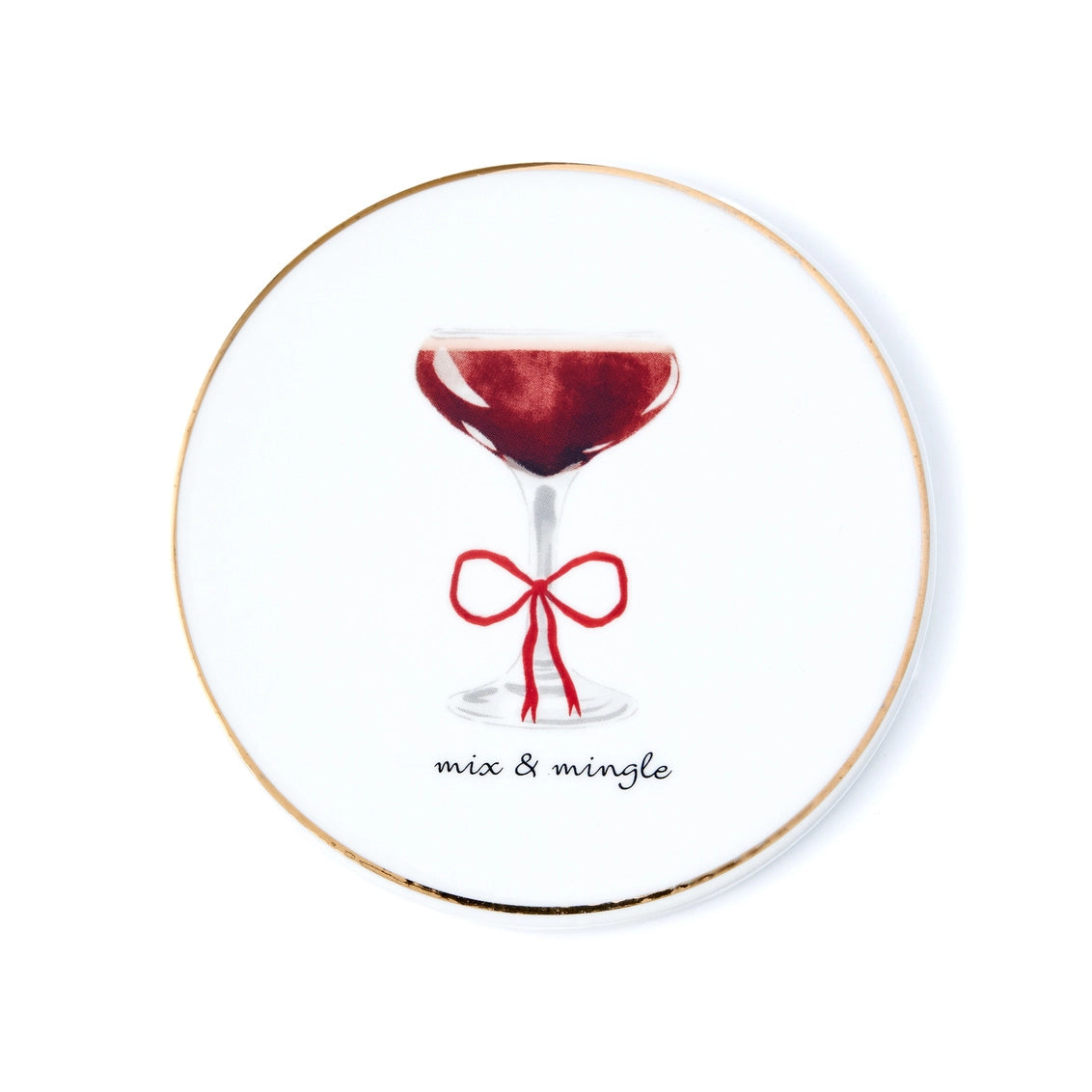 Holiday Cheers Ceramic Coaster Set of Four