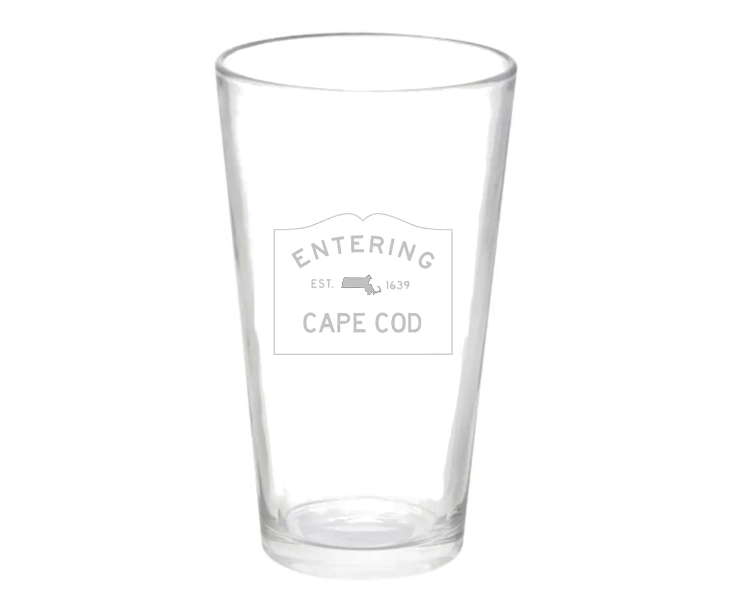 Custom Entering Town Pint Glass Set of 4