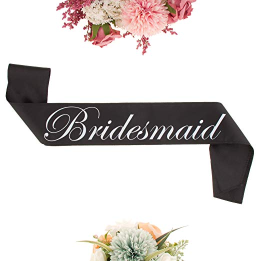 Bridesmaid Sash (Set of 5) - Black
