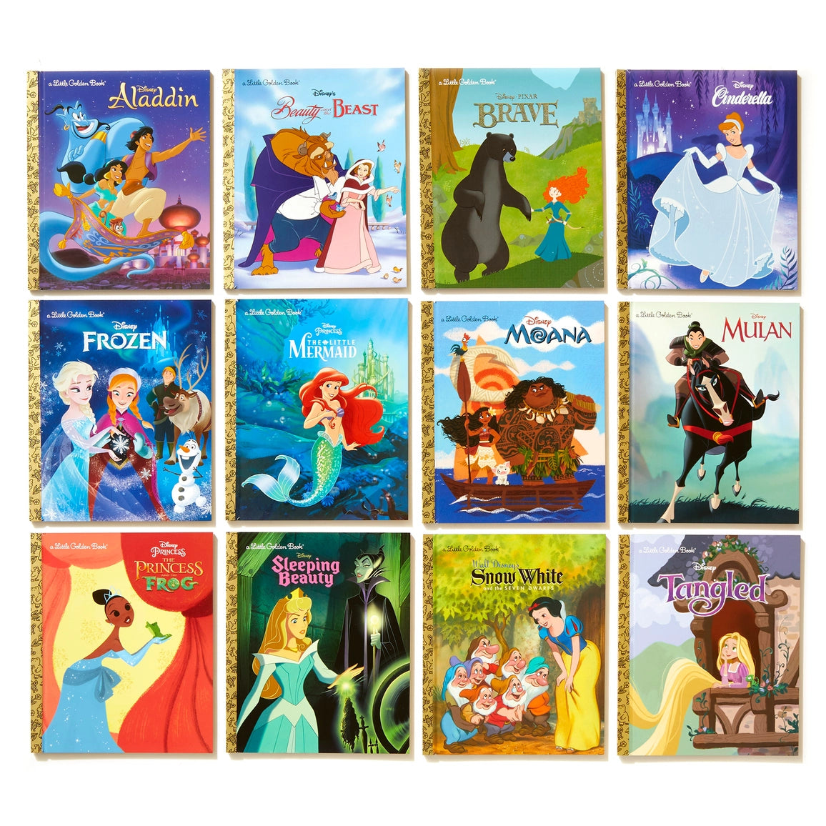 Ultimate 12 Book Disney Princess Classic Little Golden Books Box Set