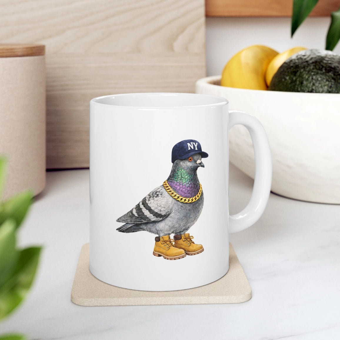 Bronx NY Pigeon Ceramic Coffee Mug