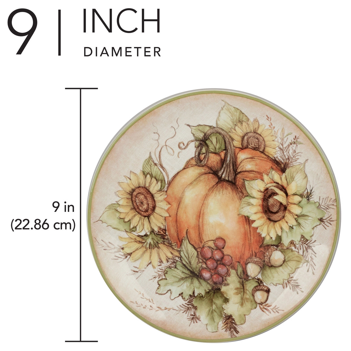 Autumn Harvest Breeze Salad Plate 9in Asst. 16 pc