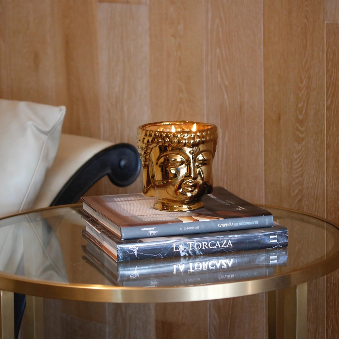Gold Buddha Perfumed Candle – Palo Santo