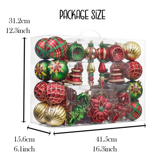 Christmas Sensation Holiday Ornament 108 pc Set
