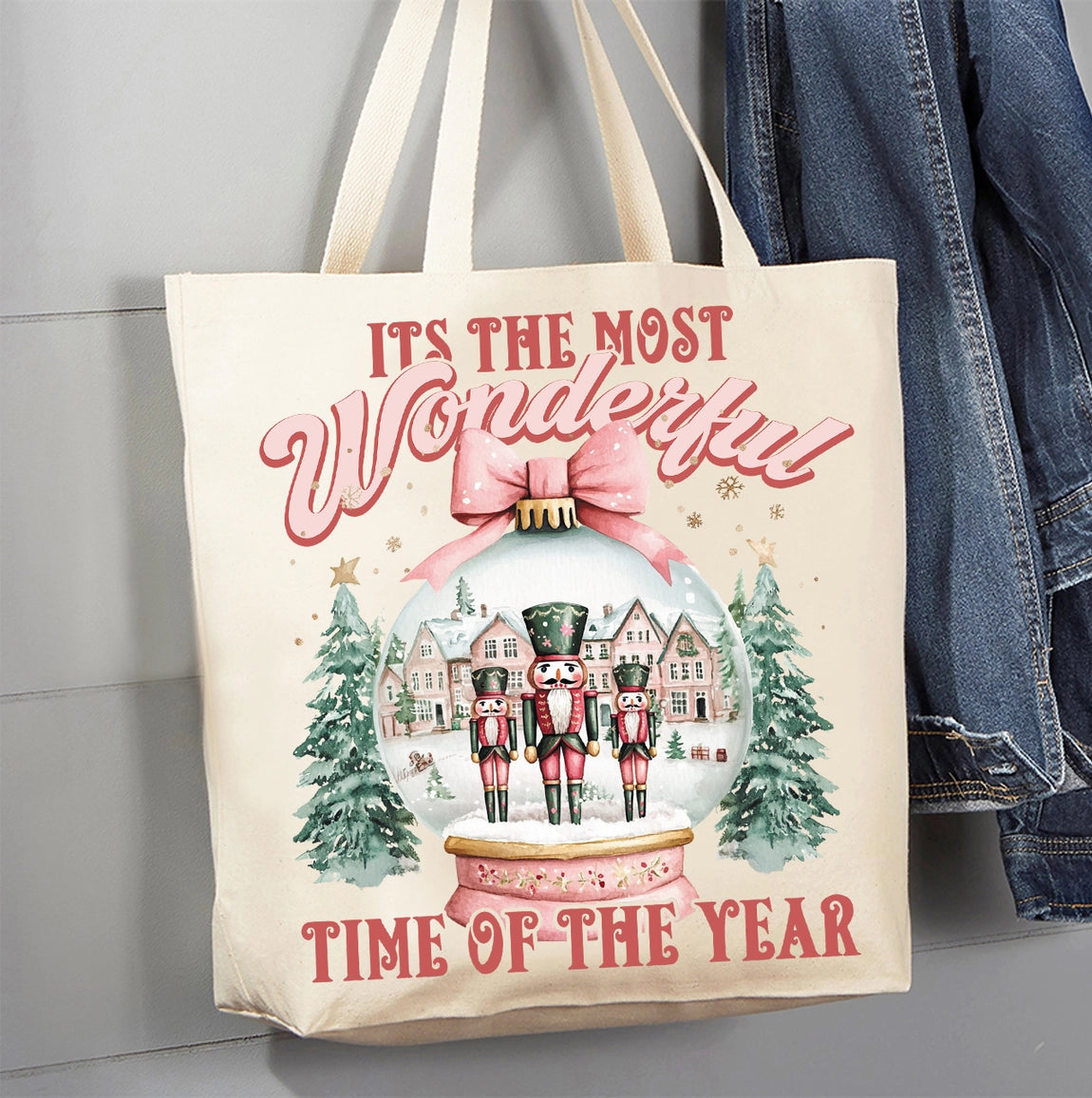 t's The Most Wonderful Time Nutcracker Snow Globe Tote Bag