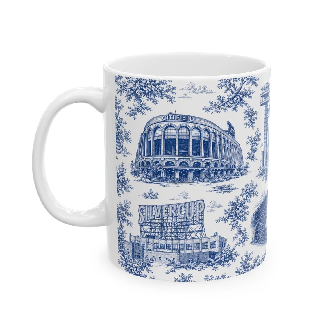 Queens Toile De Jouy Chinoiserie Ceramic Mug