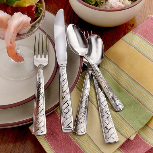 Weave Flatware 40pc Place Setting