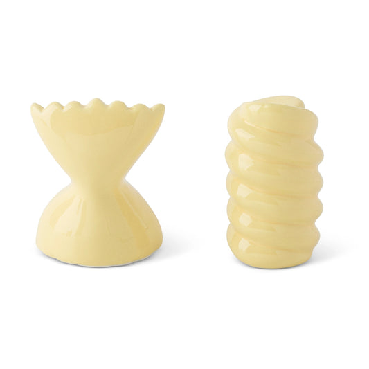 Pasta Shaped Ceramic Salt & Pepper Shaker Set