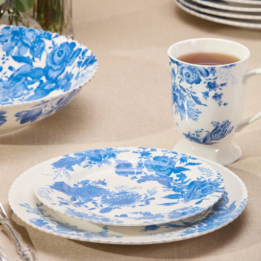 Gabrielle Blue Salad Plates 9" set 12