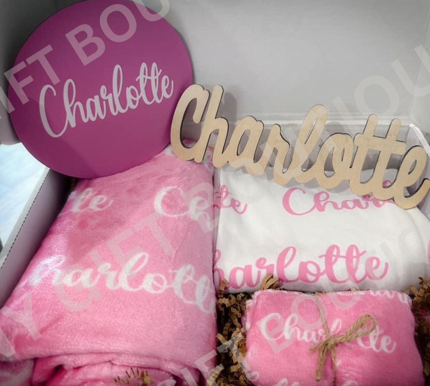 Deluxe Personalized Baby Blanket Gift Set