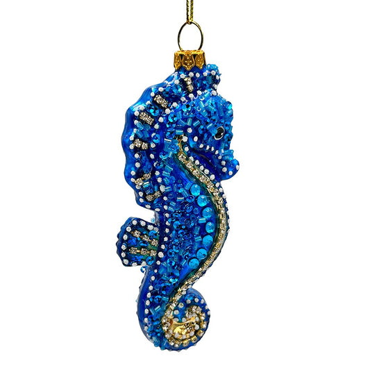 Exotic Seahorse Glass Ornament
