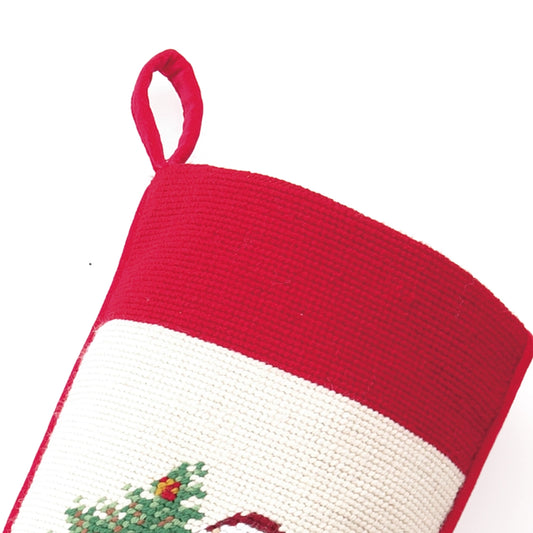 Jingle Claus Needlepoint Stocking