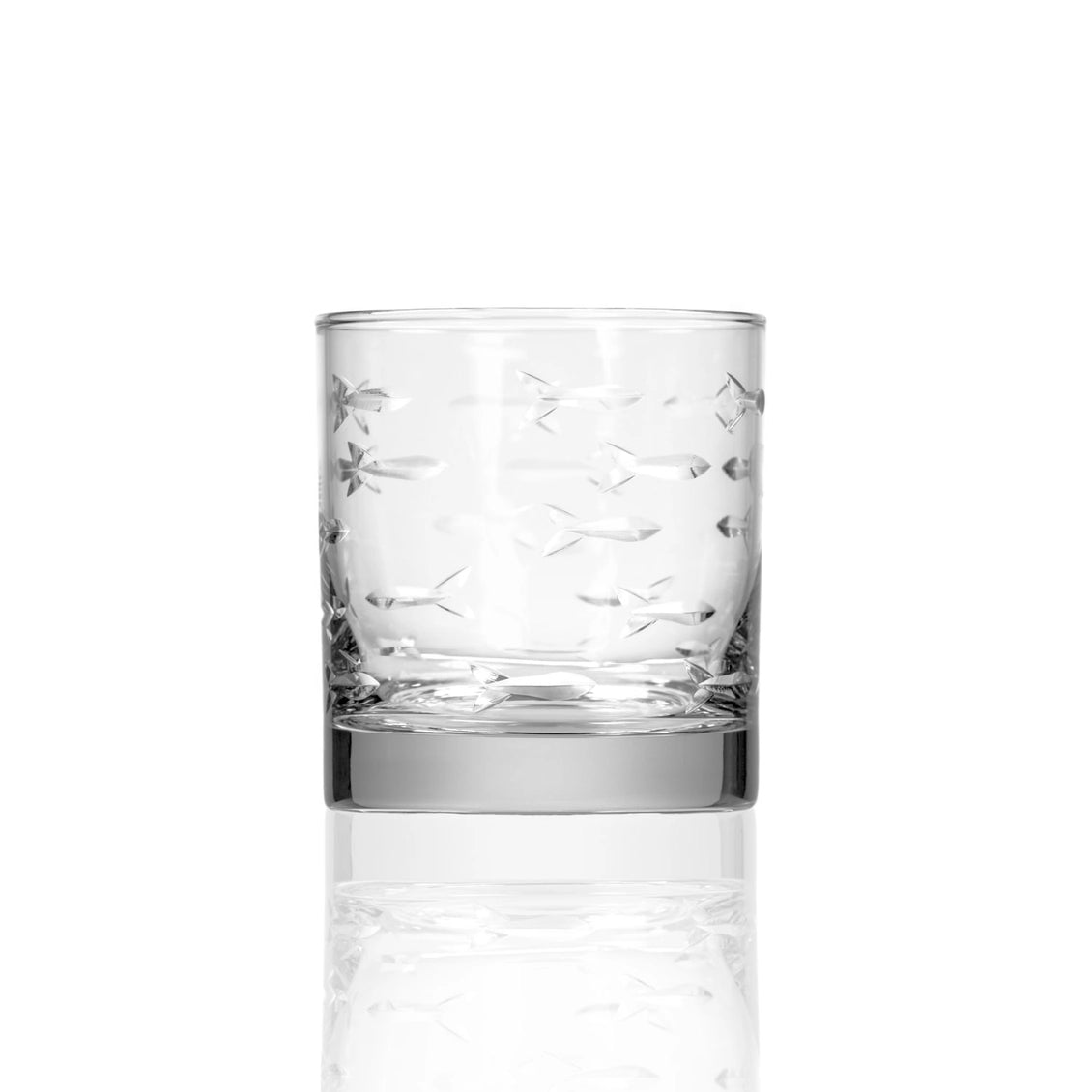 School of Fish On the Rocks Glass 10oz Set of 4