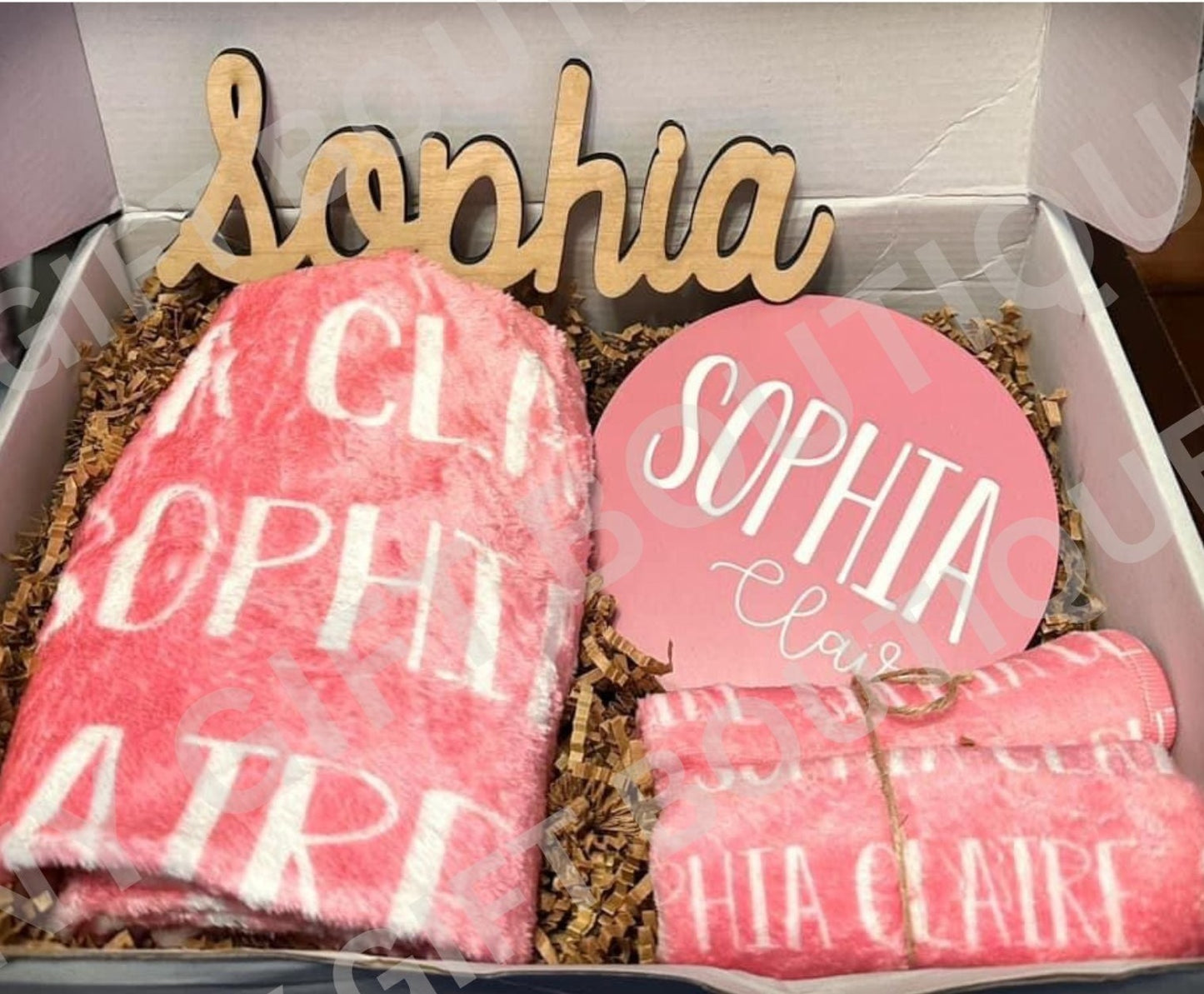 Deluxe Personalized Baby Blanket Gift Set