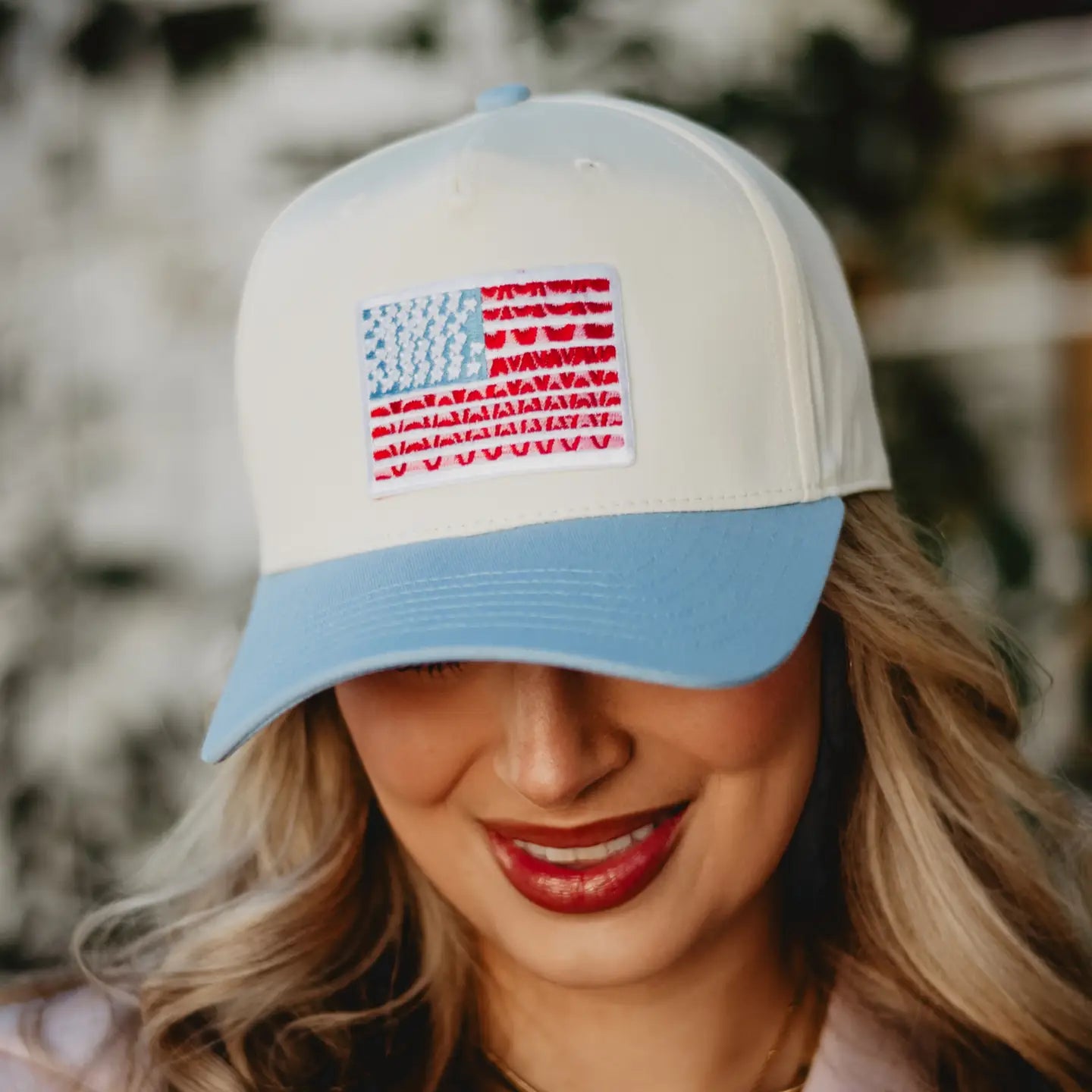 American Flag Two-Toned Hat