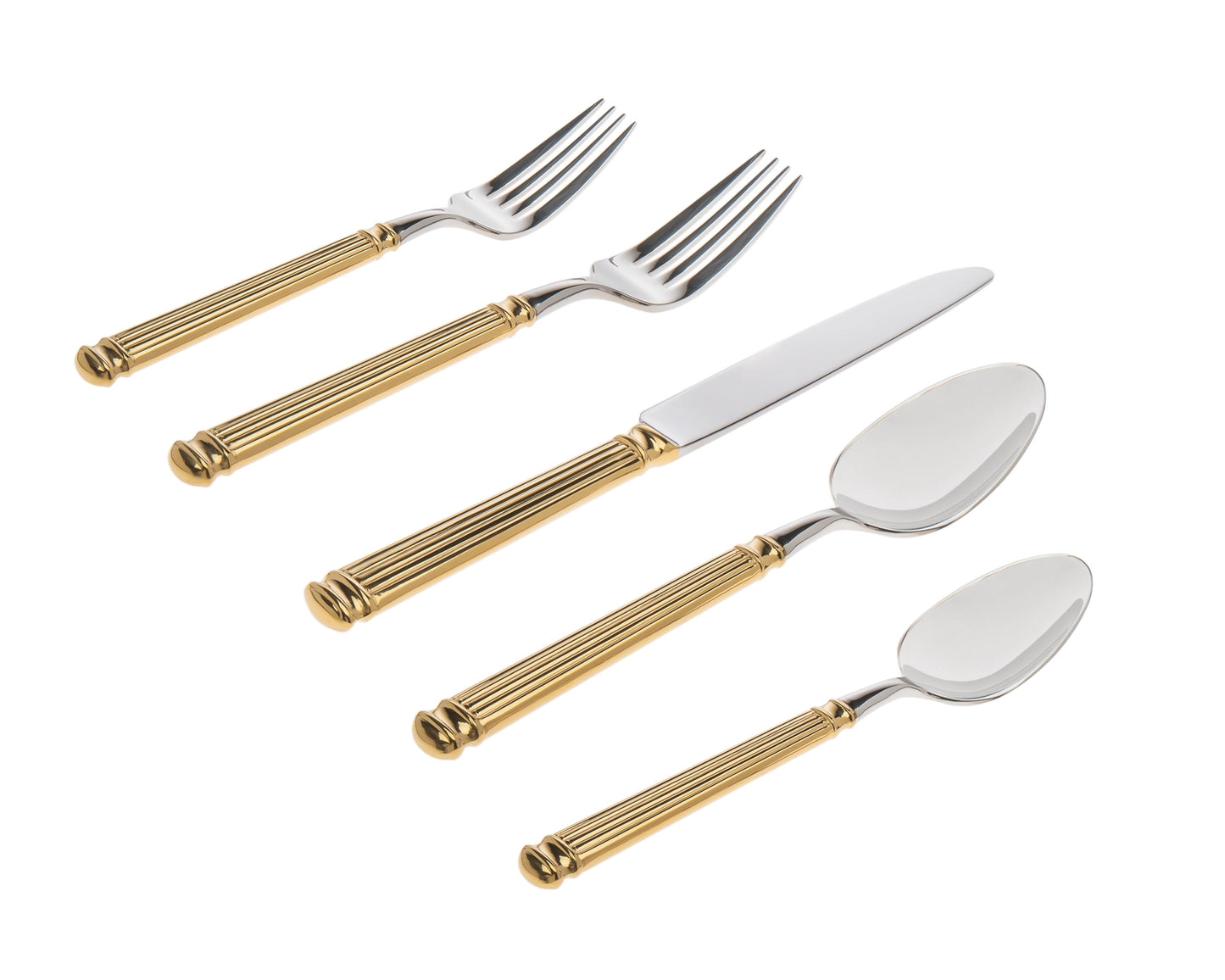 18/10 Colonnade 45 Piece Gold Flatware Set