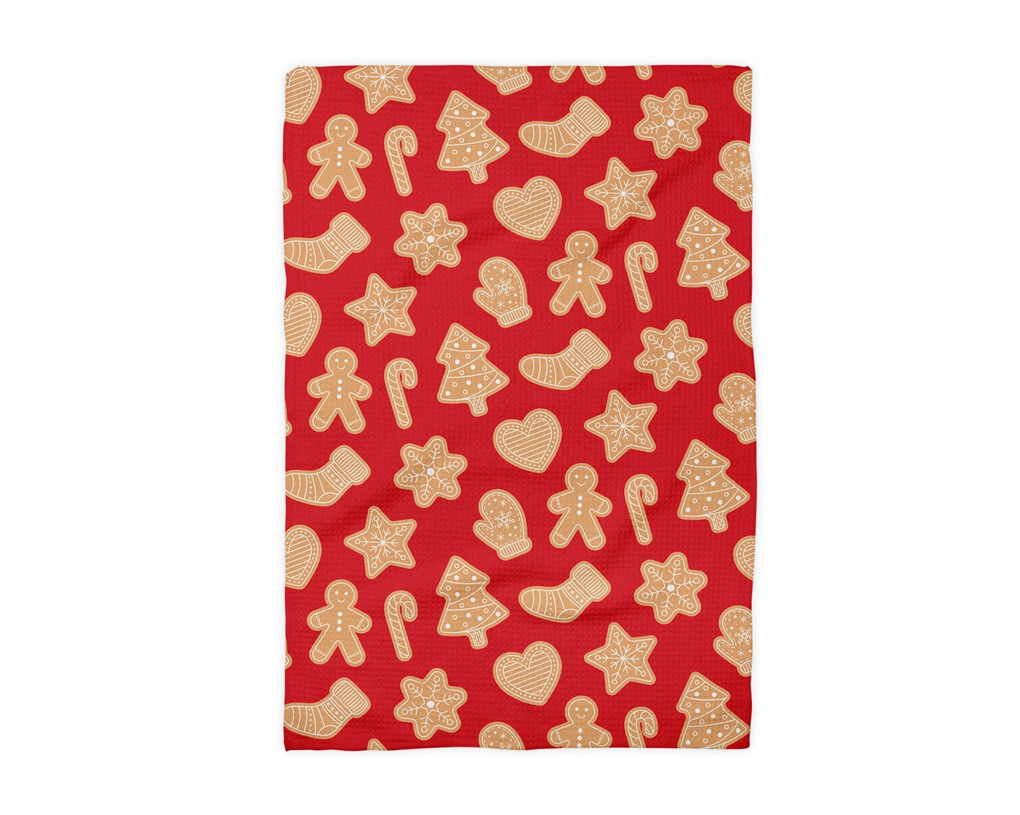 Christmas Gingerbread Kitchen Waffle Weave Towel